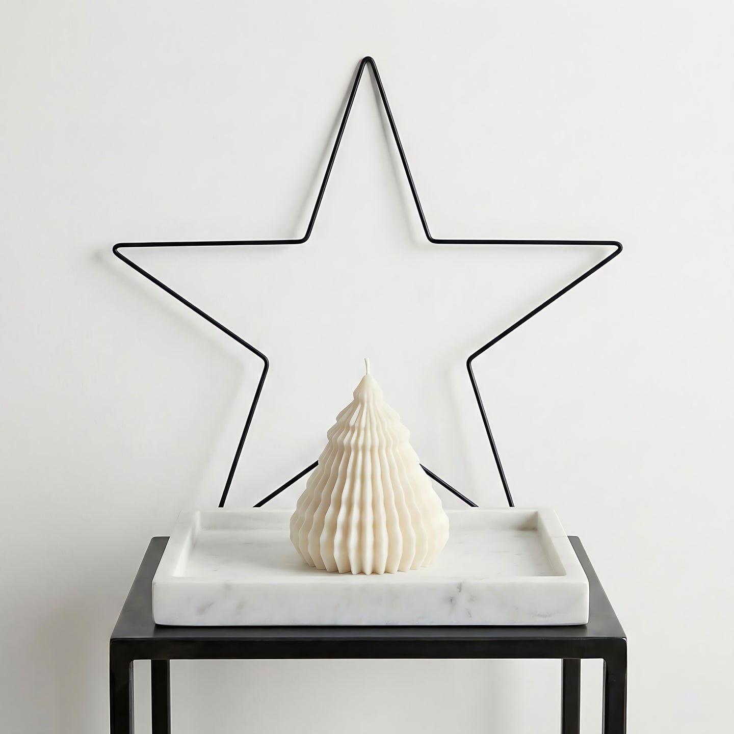 Striped Christmas Tree Beeswax Candle Accord 2