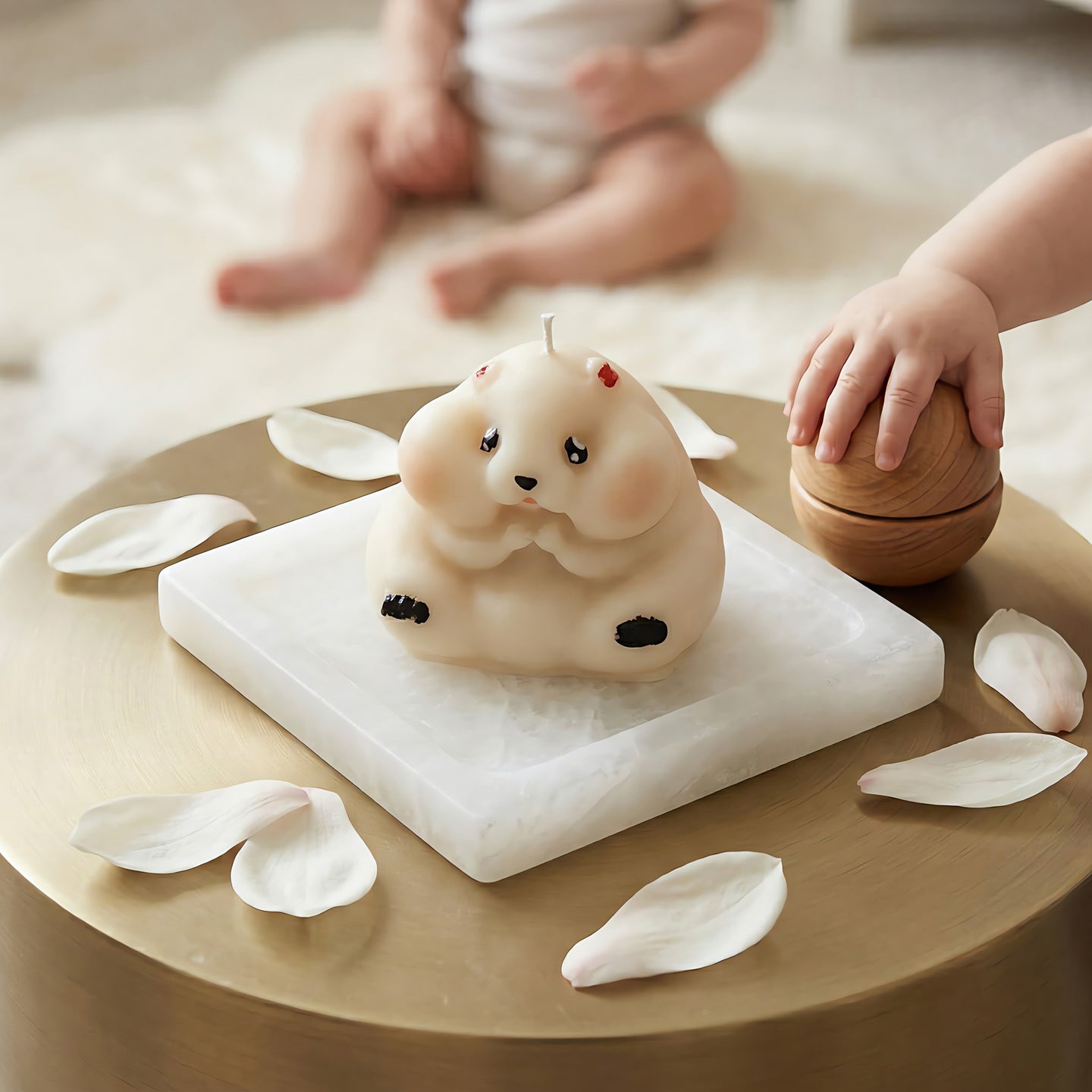 Sumo Hamster | Hand-painted Scented Candle | Signature Coconut Blend (Soy-Free)