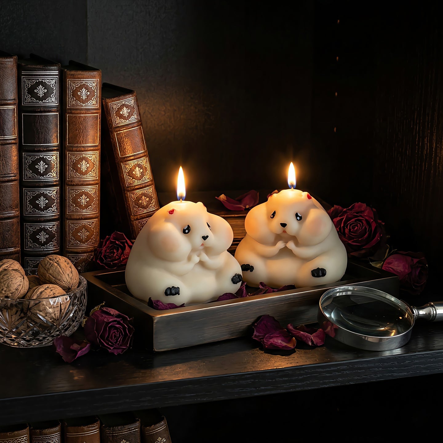 Sumo Hamster | Hand-painted Scented Candle | Signature Coconut Blend (Soy-Free)