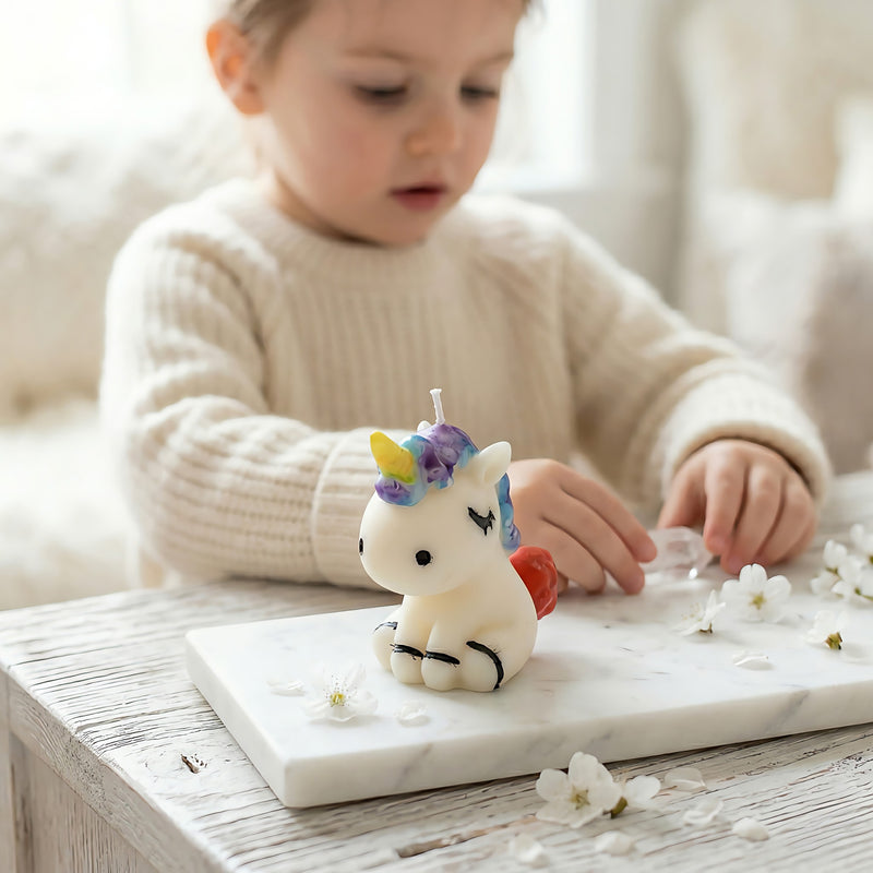 Unicorn | Hand-painted Scented Candle | Signature Coconut Blend (Soy-Free)