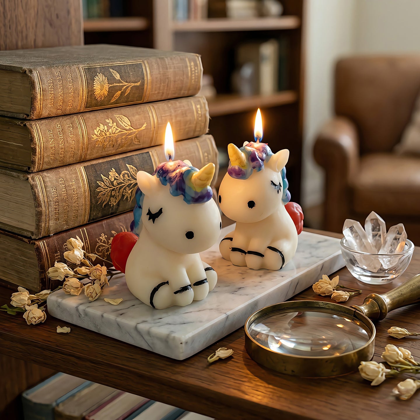 Unicorn | Hand-painted Scented Candle | Signature Coconut Blend (Soy-Free)