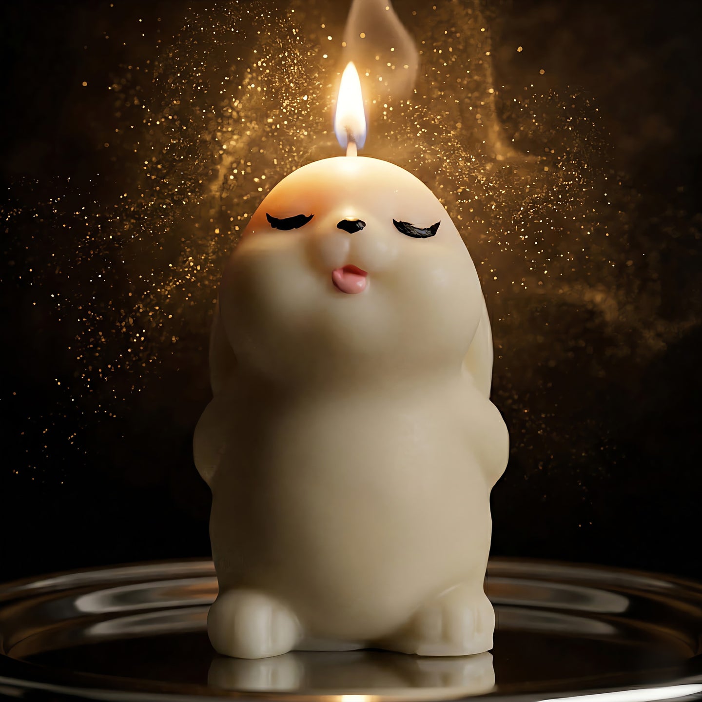 Zen Bunny | Hand-painted Scented Candle | Signature Coconut Blend (Soy-Free)